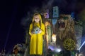 Greta Thunberg starring on the allegorical float `Home sweet home` in parade at the Carnival of Viareggio, Italy