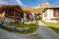 The tiny Heidi village of Grevasalvas Engadin, Grisons, Switzerland Royalty Free Stock Photo