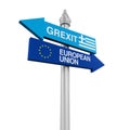 Grexit Direction Sign Royalty Free Stock Photo