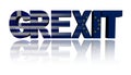 Grexit text with Greek and Eu flags Royalty Free Stock Photo