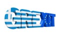 Grexit Text Isolated Royalty Free Stock Photo