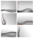 Grey abstract background set