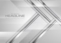 Grey abstract hi-tech background with silver stripes Royalty Free Stock Photo