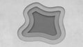Grey abstract liquid papercut background