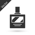 Grey Aftershave icon isolated on white background. Cologne spray icon. Male perfume bottle. Vector Illustration.