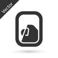 Grey Airplane window icon isolated on white background. Aircraft porthole. Vector Royalty Free Stock Photo