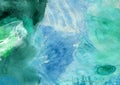 Green artistic abstract painted texture, grunge painting, decorative green painting, random brush strokes Royalty Free Stock Photo