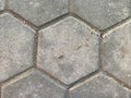 Grey or ash color Hexagonal shape interlock or floor tiles for park or outdoor which is non slippery to users