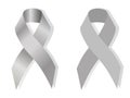 Grey awareness ribbon