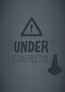 Grey background background with construction doodle