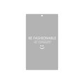 Grey Background Light Green Color Design Work On Clothing Tag With Slogan Smiley Industrial Factories Use On Clothing Tag Design.