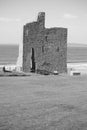 Grey ballybunion castle ruins Royalty Free Stock Photo