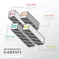 Grey bar chart infographic elements Royalty Free Stock Photo