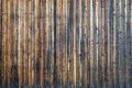Grey barn wooden wall planking texture. hardwood dark weathered timber surface. old solid wood slats rustic shabby gray background Royalty Free Stock Photo