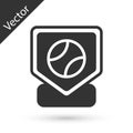 Grey Baseball base icon isolated on white background. Vector Royalty Free Stock Photo