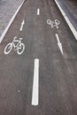 Grey Bicycle Lanes With Directions, Sydney, Australia Royalty Free Stock Photo