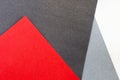 Grey, black,red and white papers background and texture, geometric figures Royalty Free Stock Photo