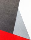 Grey, black,red and white papers background and texture, geometric figures Royalty Free Stock Photo