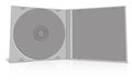 Grey blank cd case and disc Royalty Free Stock Photo