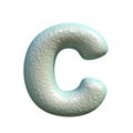 Grey blue clay font Letter C 3D Royalty Free Stock Photo