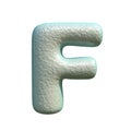 Grey blue clay font Letter F 3D Royalty Free Stock Photo