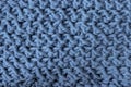 Grey blue messy knitwork close-up