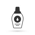 Grey Bottle of shampoo icon isolated on white background. Vector Royalty Free Stock Photo