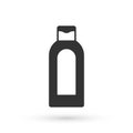 Grey Bottle of shampoo icon isolated on white background. Vector Royalty Free Stock Photo