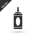 Grey Bottle of shampoo icon isolated on white background. Vector Illustration Royalty Free Stock Photo