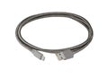 Grey braided wire usb to miniusb cable Royalty Free Stock Photo