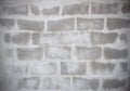 Grey Brick is Appear from cement wall