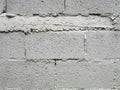 grey brick block wall show Pattern stack block rough surface texture material background Weld the joints with cement grout white