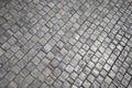 Grey brick stone street road. Pavement texture Royalty Free Stock Photo
