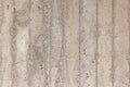 Grey-Brown Fair Faced Concrete Wall with Wood Linings Imprints Royalty Free Stock Photo