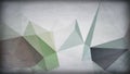 Grey Brown and Green Grunge Polygonal Triangle Background