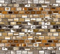 Grey brown mosaic wall Royalty Free Stock Photo