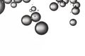 Grey bubbles isolated over a white background Royalty Free Stock Photo