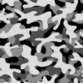 Grey camouflage seamless pattern