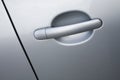 Grey car door handle Royalty Free Stock Photo