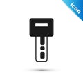 Grey Car key with remote icon isolated on white background. Car key and alarm system. Vector Royalty Free Stock Photo