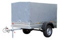 Grey car trailer. Royalty Free Stock Photo