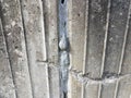 Grey cement wall with scratch and dripping crack filler Royalty Free Stock Photo