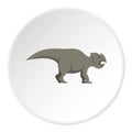 Grey ceratopsians dinosaur icon circle Royalty Free Stock Photo