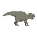 Grey ceratopsians dinosaur icon