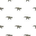 Grey ceratopsians dinosaur pattern seamless Royalty Free Stock Photo