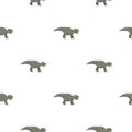 Grey ceratopsians dinosaur pattern seamless