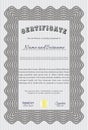 Grey Certificate. Superior design. Detailed