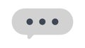 Grey Chat Bubble with Ellipses for Ongoing Chat, vector design Generative AI Royalty Free Stock Photo