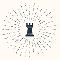 Grey Chess icon isolated on beige background. Business strategy. Game, management, finance. Abstract circle random dots