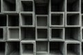 Grey cinder blocks stacked for construction site use Royalty Free Stock Photo